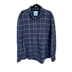 RSVLTS Borland Size 2XL Men's Plaid Flannel Long Sleeve Button Down Shirt Casual
